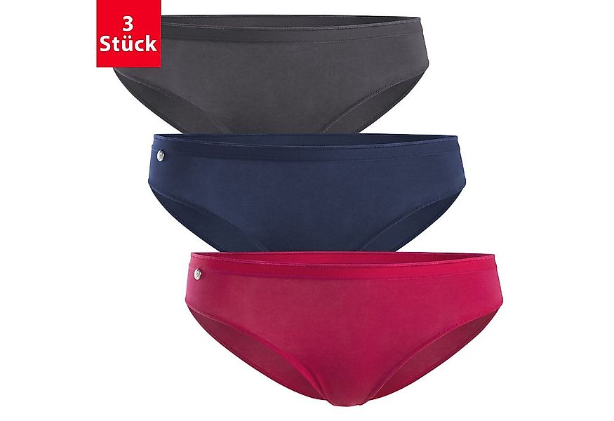celodoro Slip Damen Basic Bikini Slip (3er Pack) mit Schmuck Logo günstig online kaufen
