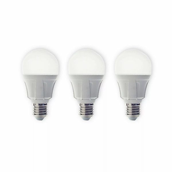 Lindby LED-Leuchtmittel, 3er-Set, E27, 8,5 W, matt, 3.000 K günstig online kaufen