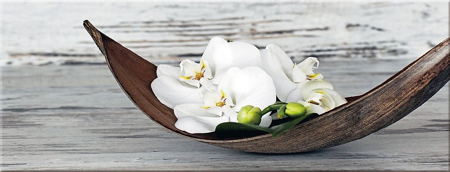 artissimo Glasbild Glasbild 80x30cm Bild aus Glas Wohnzimmer modern Blume O günstig online kaufen