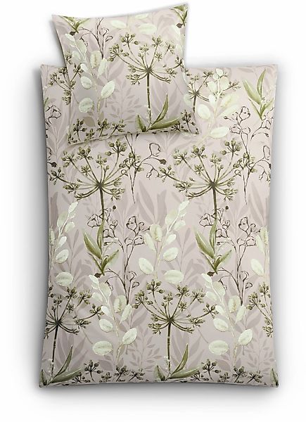 Kleine Wolke Bettwäsche "Lukardis" 2 Stk. mit Blättern und Gräsern günstig online kaufen