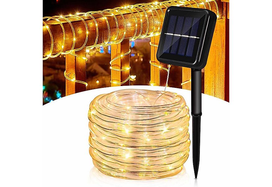 Clanmacy LED-Lichterschlauch Solar Lichterkette Lichtschlauch Beleuchtung G günstig online kaufen
