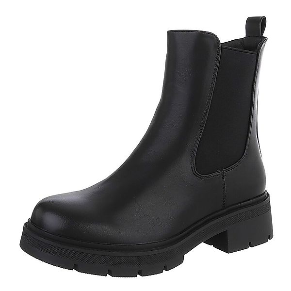 Ital-Design Stylische Chelsea-Boots mit elastischen Einsätzen günstig online kaufen
