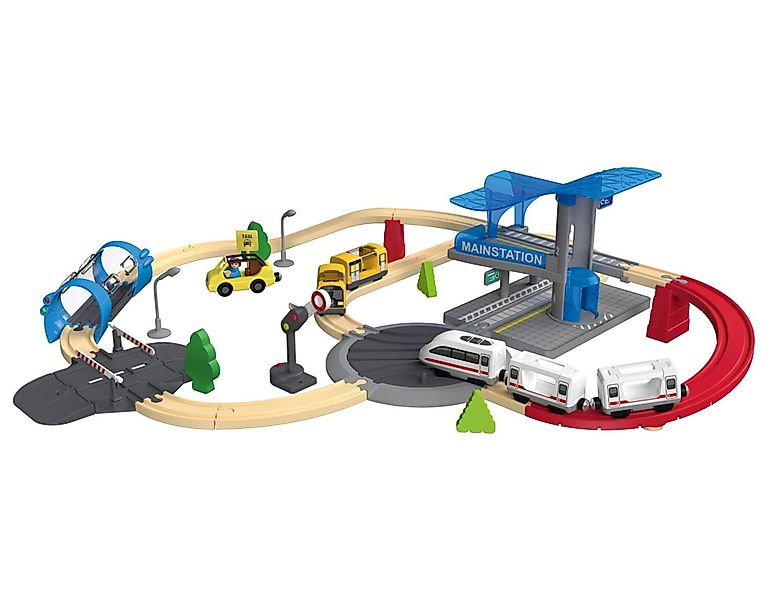 Playtive Spielzeug-Eisenbahn Playtive Eisenbahn-Set Kindereisenbahn City günstig online kaufen