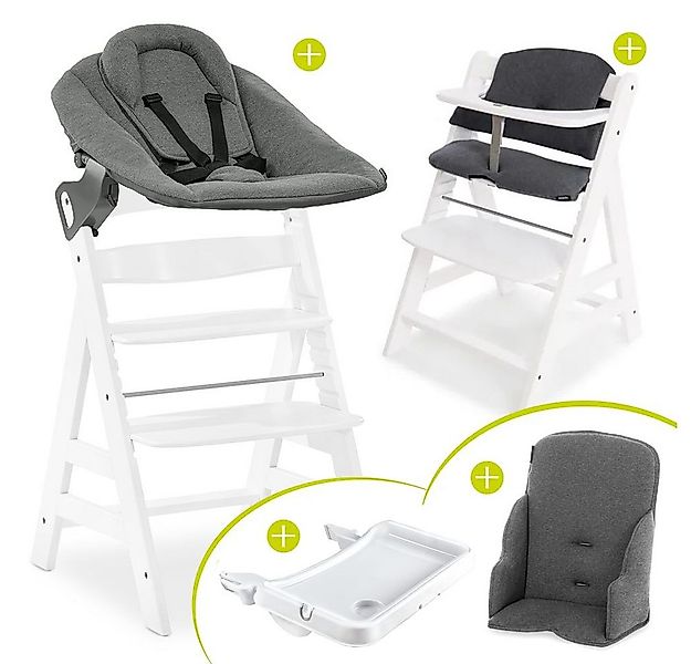 Hauck Hochstuhl Alpha Plus White XXL Newborn Set, Babystuhl ab Geburt, Aufs günstig online kaufen