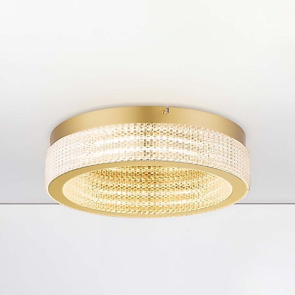 LED Deckenleuchte Kinara in Gold und Transparent 46W 2764lm günstig online kaufen