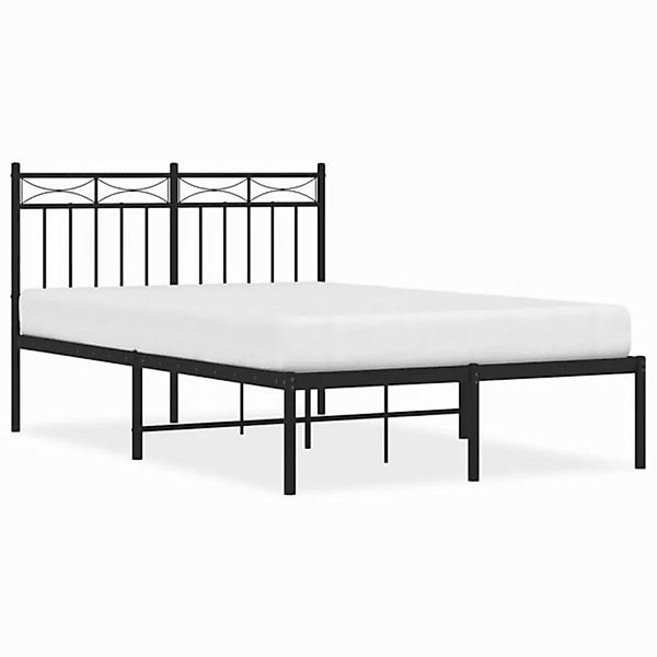 vidaXL Bettgestell mit Kopfteil Metall Schwarz 120x200 cm Modell 181909417 günstig online kaufen