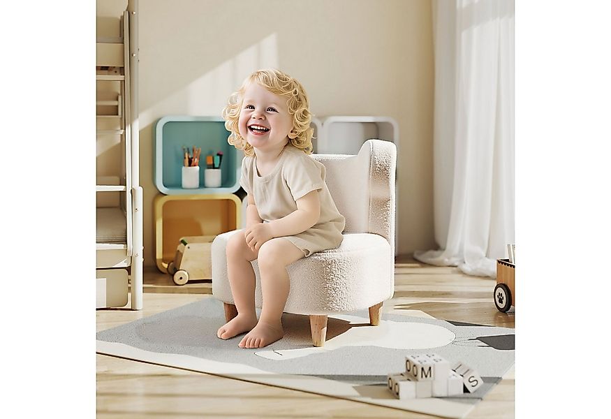 AIYAPLAY Kindersessel mit Teddyfleece-Optik, Bärenform (Kinderstuhl mit Hol günstig online kaufen