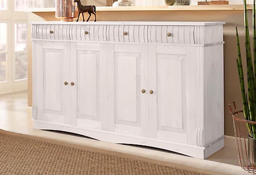 Home affaire Sideboard »Teresa«, Kommode, 4-türig, Breite 152 cm, aus massi günstig online kaufen