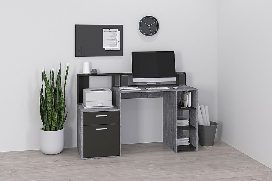 FMD Regal-Schreibtisch Bolton, Schreibtisch mit Stauraum und Ablage, offene günstig online kaufen