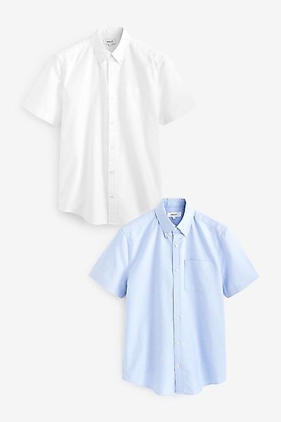 Next Kurzarmhemd Kurzärmelige Oxford-Hemden (1-tlg) günstig online kaufen