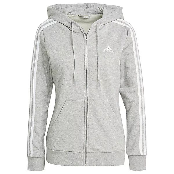 Adidas 3 Stripes Ft Sweatshirt Mit Reißverschluss 2XL Medium Grey Heather / günstig online kaufen