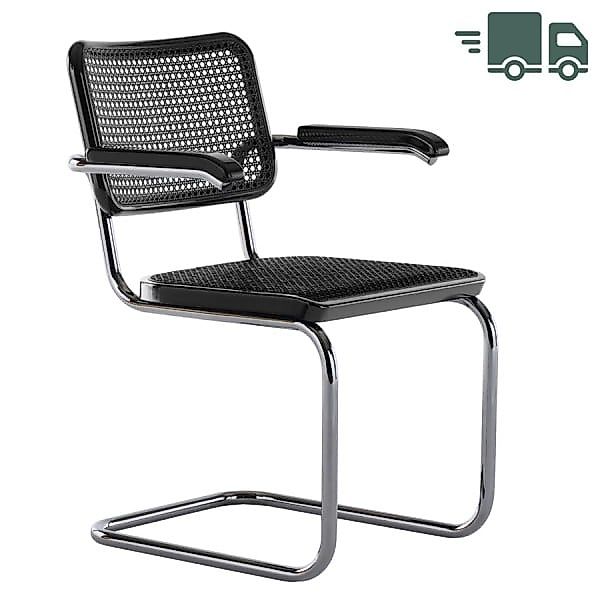 JS. THONET S 64 V SERIOUS 05 | Buche schwarz Hochglanzlack | Stahlrohr-Frei günstig online kaufen