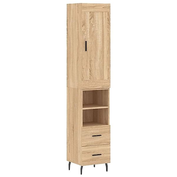 vidaXL Highboard Sonoma-Eiche 34,5x34x180 cm Holzwerkstoff 3200276 günstig online kaufen