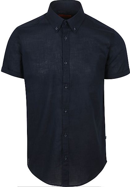 Suitable Short Sleeves Hemd Cotton Slub Navy - Größe XXL günstig online kaufen