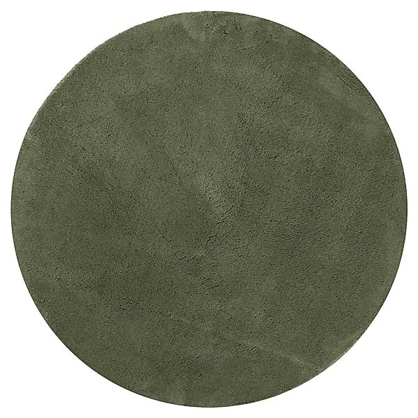 vidaXL Teppich HUARTE Kurzflor Weich und Waschbar Waldgrün Ø 100 cm 375104 günstig online kaufen