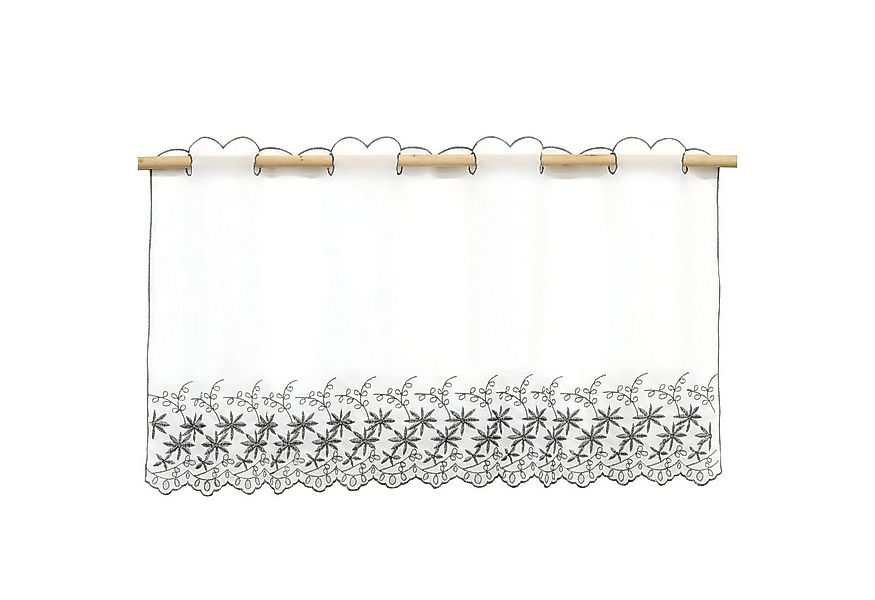 Delien Scheibengardine Jasmin, Durchzuglöcher, transparent, Kurzstore Stick günstig online kaufen