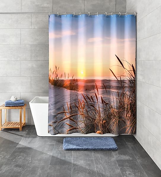 Kleine Wolke Duschvorhang "Juist" Breite 180 cm Set günstig online kaufen