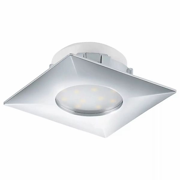 LED Einbauleuchte, starr, 500lm, 78x78mm, eckig, chrom günstig online kaufen