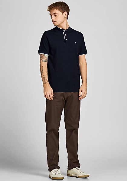 Jack & Jones Kurzarmshirt PAULOS MAO POLO mit kontrastfarbiger Kante am sch günstig online kaufen