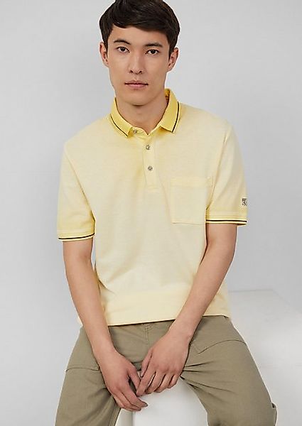 s.Oliver Kurzarmshirt Piqué-Poloshirt mit Waschung und Brusttasche Label-Pa günstig online kaufen