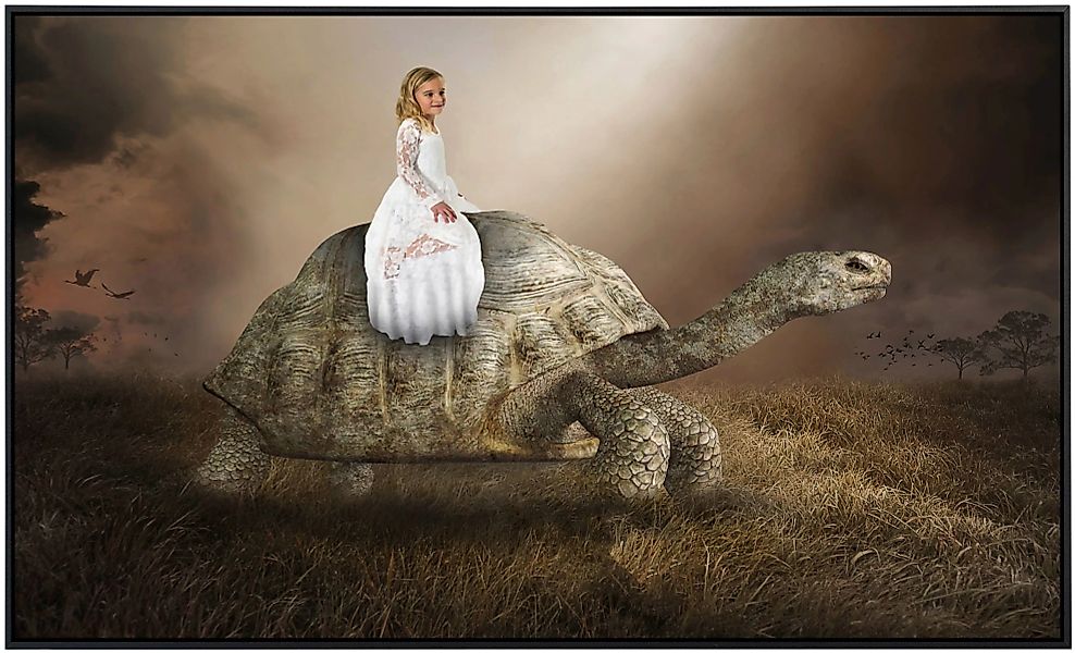 Papermoon Infrarotheizung »Surreale Mädchen Schildkröte Liebe Hoffnung« günstig online kaufen