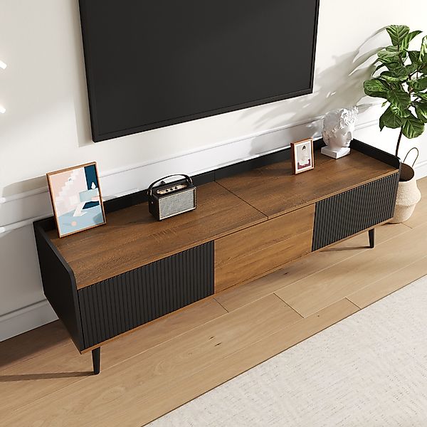 STILVORA Lowboard mit 3 Türen,TV-Schrank Fernsehschrank günstig online kaufen