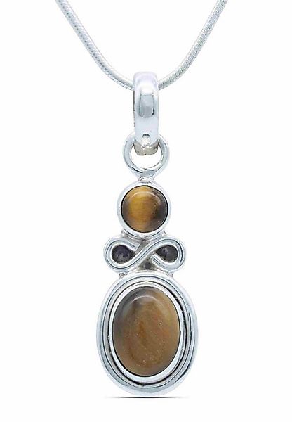 mantraroma Kette mit Anhänger IGIRI aus 925 Silber mit Tigerauge (Kettenanh günstig online kaufen