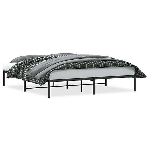 furnicato Bettgestell Metall Schwarz 180x200 cm (1-tlg) günstig online kaufen