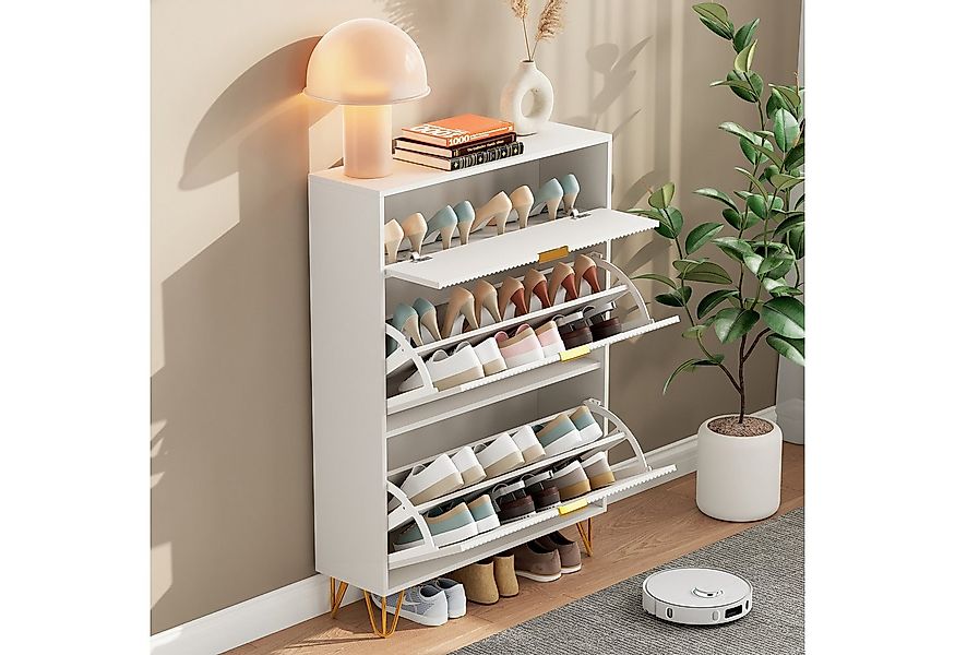PXloue Schuhschrank Schuhregal Schuhkipper mit Kippsicherung (Schuhkommode günstig online kaufen