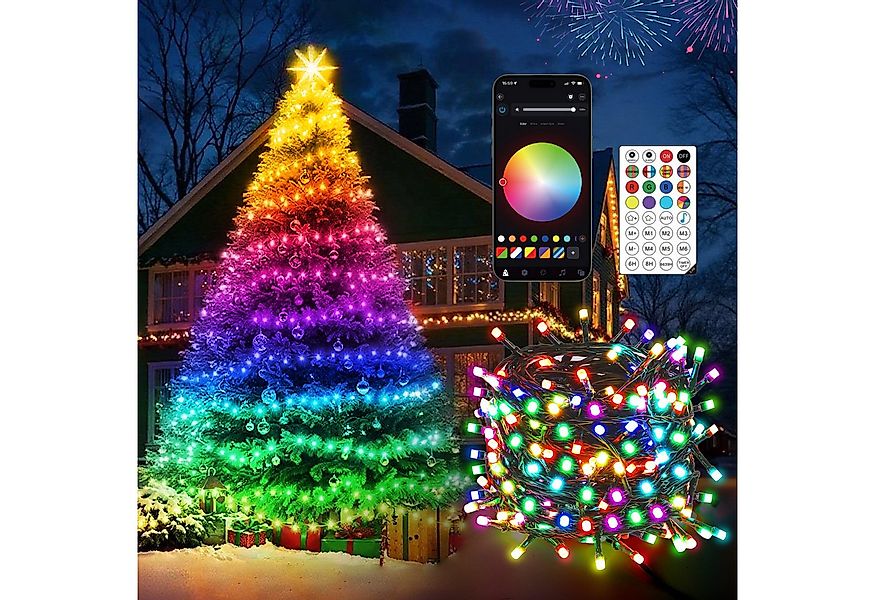Elegear LED-Lichterkette 10-100M Lichterkette Weihnachtsdeko Innen/Außen mi günstig online kaufen