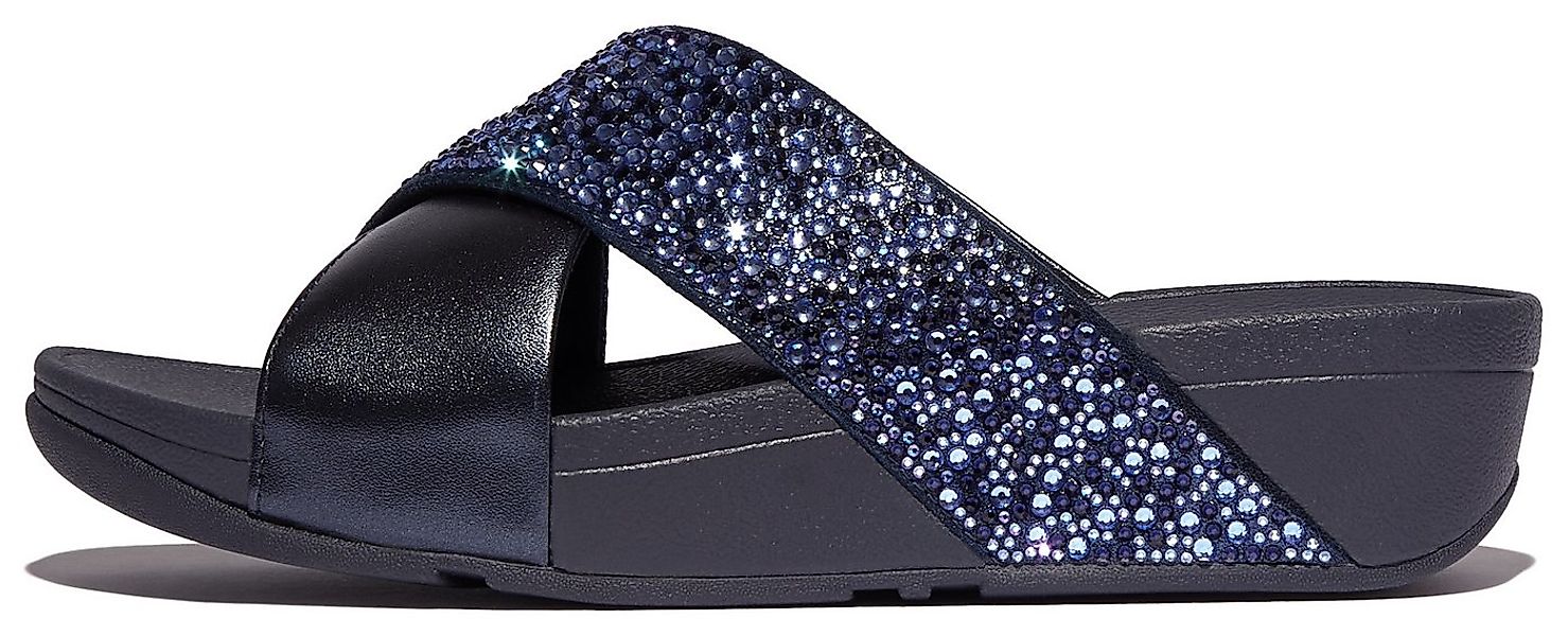 Fitflop LULU CRYSTAL Pantolette, Plateauschuh, Slides mit trendigen Glitzer günstig online kaufen