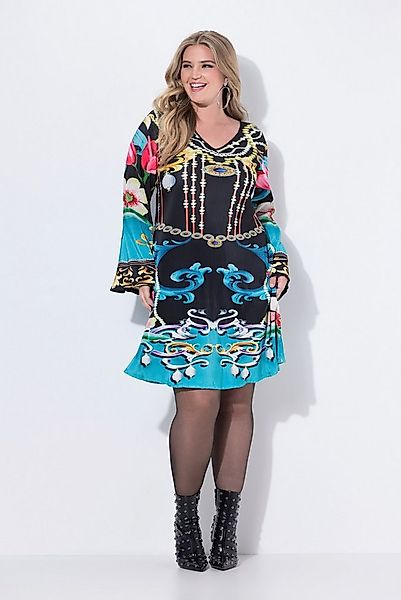 MIAMODA Tunika Tunika A-Linie Plissee mit Alloverdruck günstig online kaufen