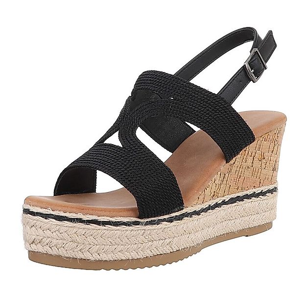 Ital-Design Modische Espadrilles mit Keilabsatz für Damen Plateausandalette günstig online kaufen