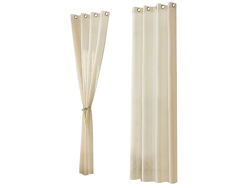 Woltu Gardine, Ösen (2 St), halbtransparent, günstig online kaufen