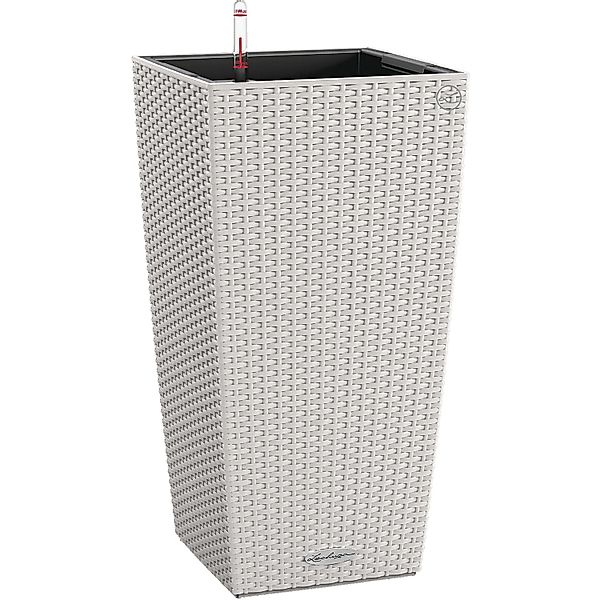 Lechuza Pflanzgefäß Cubico Cottage 40 cm x 40 cm x 75 cm Lichtgrau günstig online kaufen