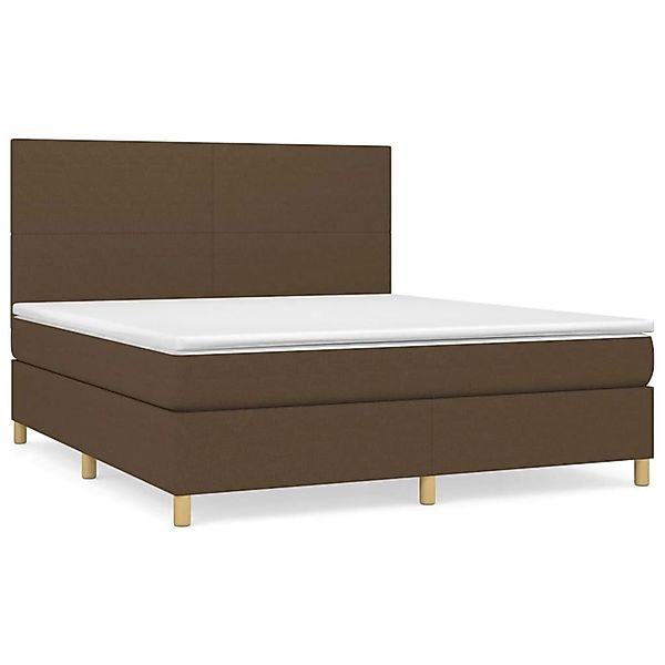 vidaXL Boxspringbett mit Matratze Dunkelbraun 180x200 cm Stoff 3142196 günstig online kaufen