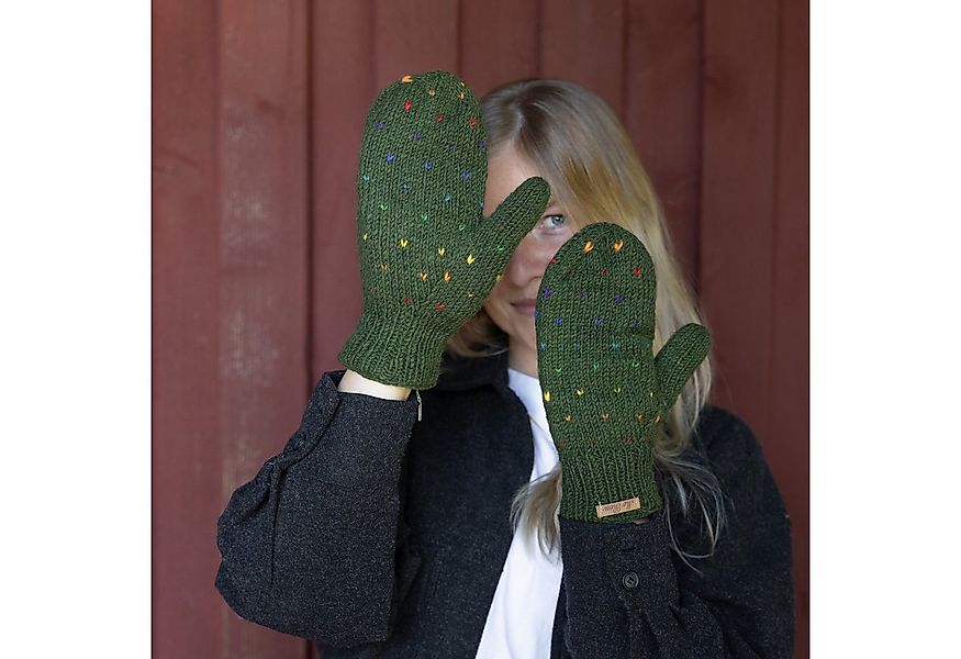 McRon Fäustlinge Modell Nadeen Regenbogen gefüttert mit Fleece, hoher Schur günstig online kaufen