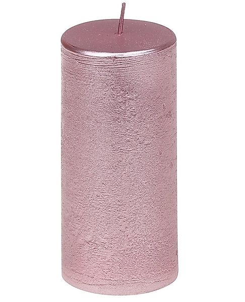 Steinhart Kerzen Rustic-Kerze Stumpenkerze "Rustic-Glanz" Antikrosa 120/58 günstig online kaufen