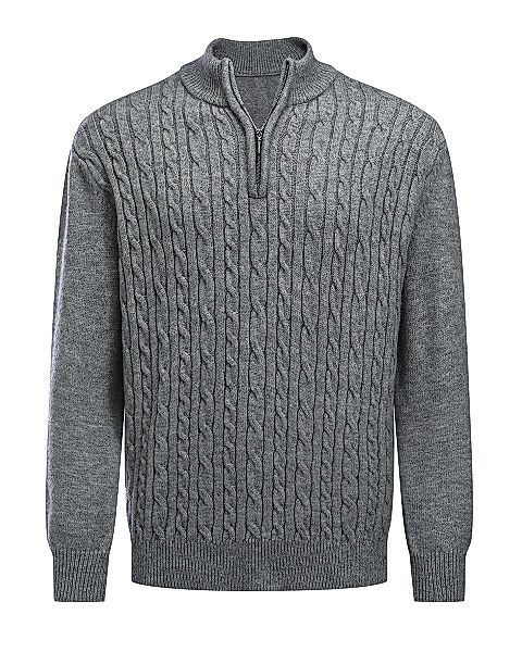 Allthemen Strickpullover mit halbem Reißverschluss Pullover günstig online kaufen