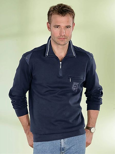 Classic Langarm-Poloshirt "Sweatshirt" 1 Stk. tlg. günstig online kaufen