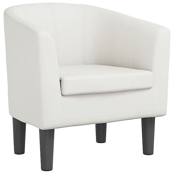 vidaXL Sessel Clubsessel Weiß Kunstleder (1-St) günstig online kaufen