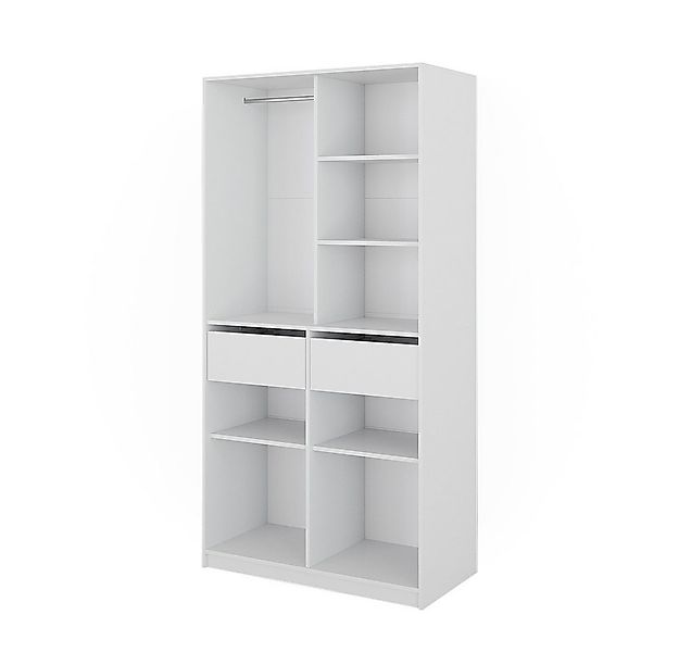 Vicco Kleiderschrank Elmo, Weiß, 100 x 200 cm mit 2 Schubladen günstig online kaufen