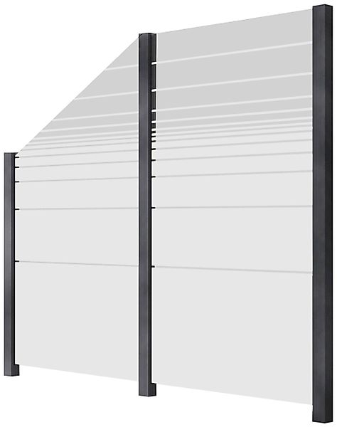 STAKET PRO Zaun Glaszaun, Gesamtlänge: 2,29 m, 3 Pfosten günstig online kaufen