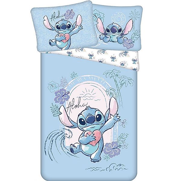 Lilo & Stitch Wendebettbezug Lilo und Stitch blaue Wende Bettwäsche Kissenb günstig online kaufen