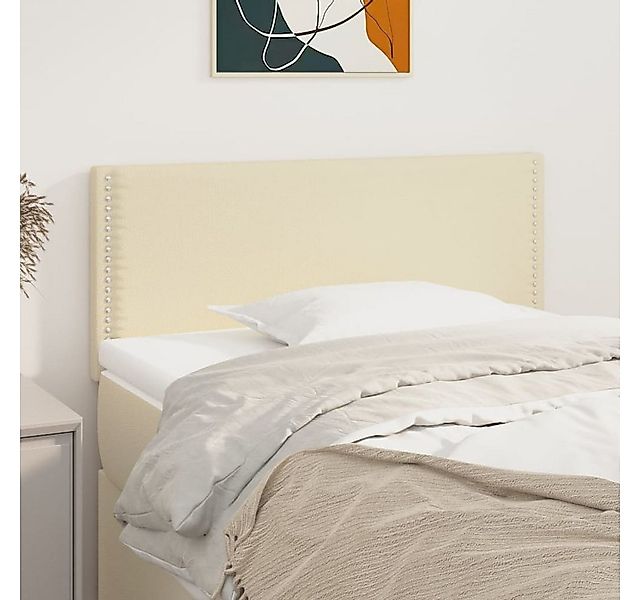 vidaXL Kopfteil Kopfteil Creme 100x5x78/88 cm günstig online kaufen