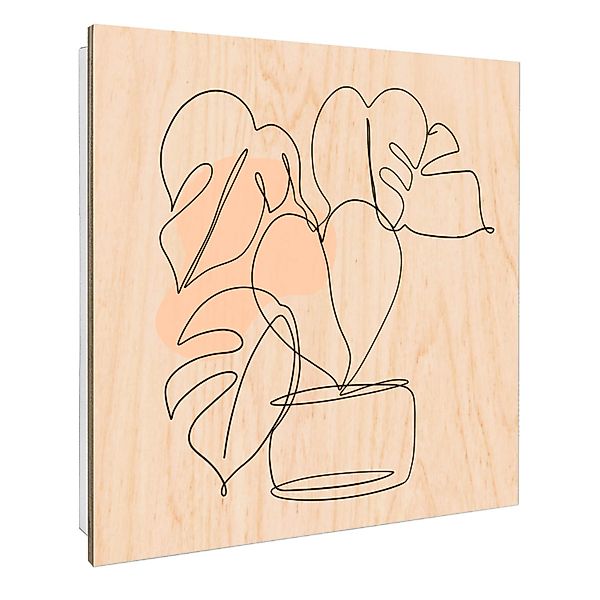 Banjado Großer Schlüsselbox Holz 30x30cm Weiß Scharnier Rechts 50 Haken Sch günstig online kaufen