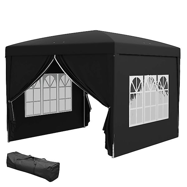 Outsunny Pavillon ca.3x3m, wasserabweisend Stabil Winterfest Pop-up Faltpav günstig online kaufen