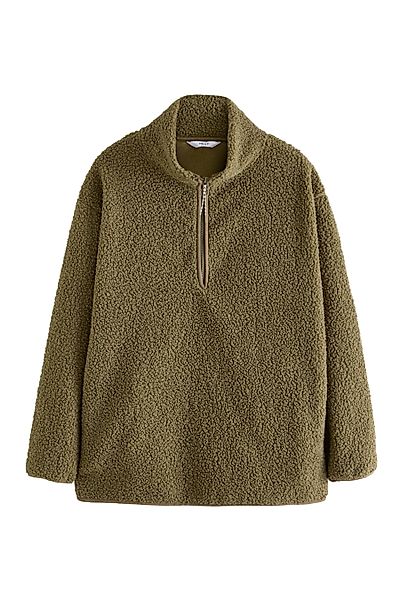 Next Fleecepullover Langes Teddy-Fleeceoberteil mit 1/4-Reißverschluss günstig online kaufen
