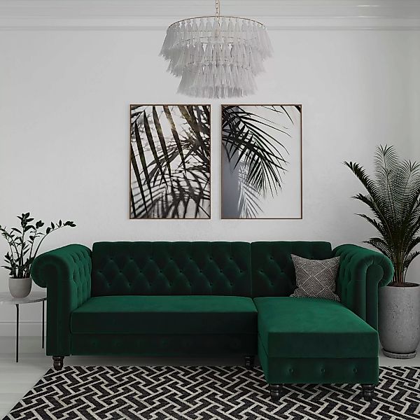 Dorel Home Ecksofa »Felix, L-Form, 241 cm (Liegefl.108x195 cm), Recamiere t günstig online kaufen