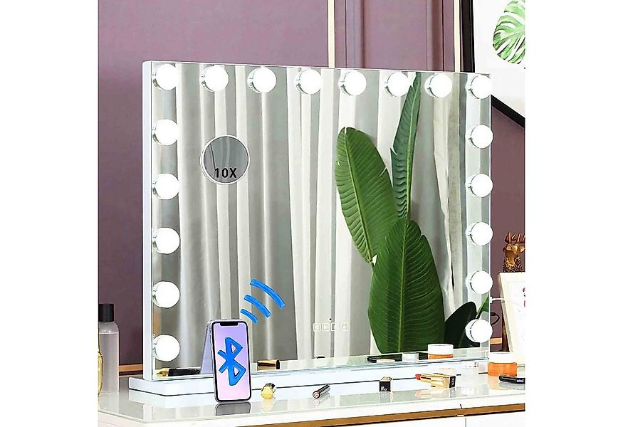 MODFU Spiegel LED Hollywood Spiegel Wandspiegel Tischspiegel (10x Vergrößer günstig online kaufen